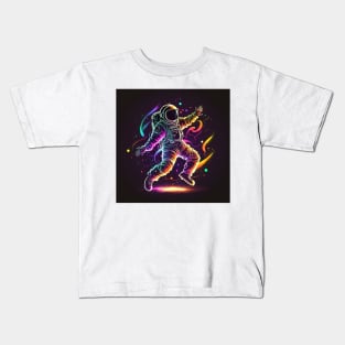 Astronaut dancing in space Kids T-Shirt